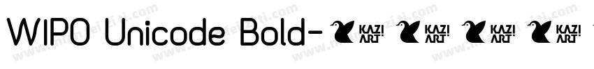 WIPO Unicode Bold字体转换